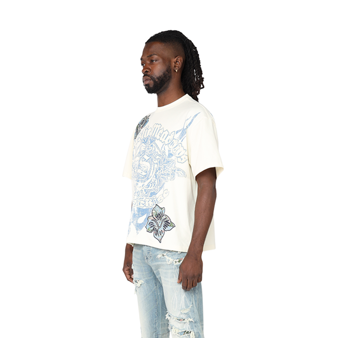 Smoke Rise Tapestry Tee Chalk