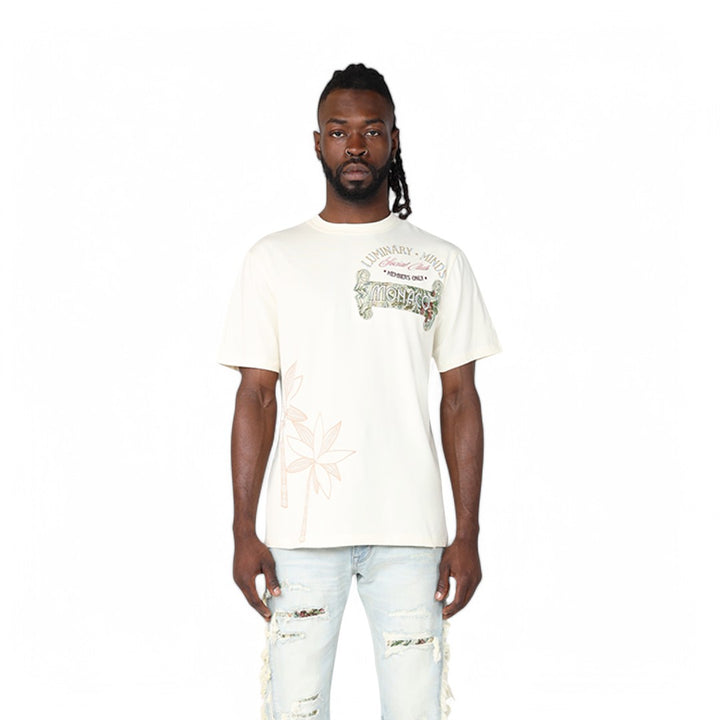 Smoke Rise Monaco Tapestry Tee Ecru