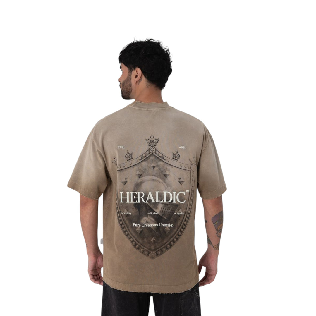 Pure Heraldic Shield Tee Brown