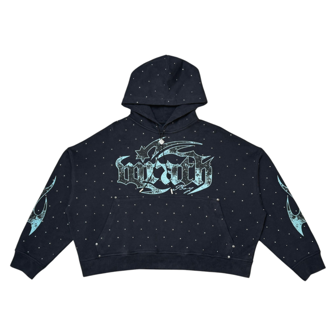 Wrathboy Rhinestone Wrath Hoodie Black