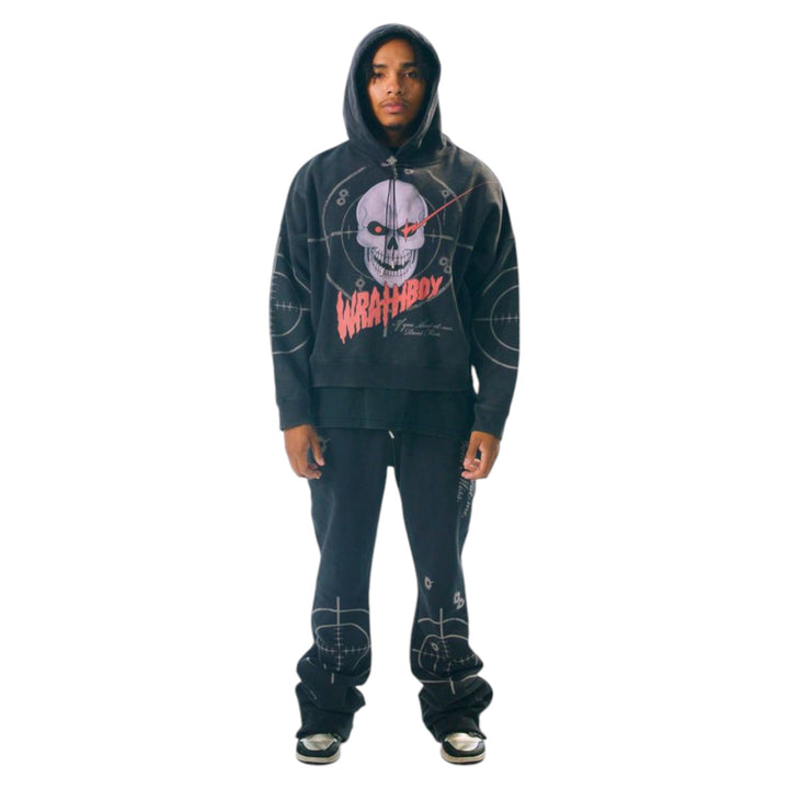 Wrathboy Hard To Kill Skull Cropped Hoodie