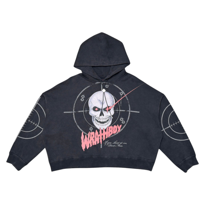 Wrathboy Hard To Kill Skull Cropped Hoodie