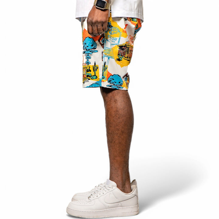 Blac Leaf 24 Hour Diner All Over Print Shorts Big & Tall