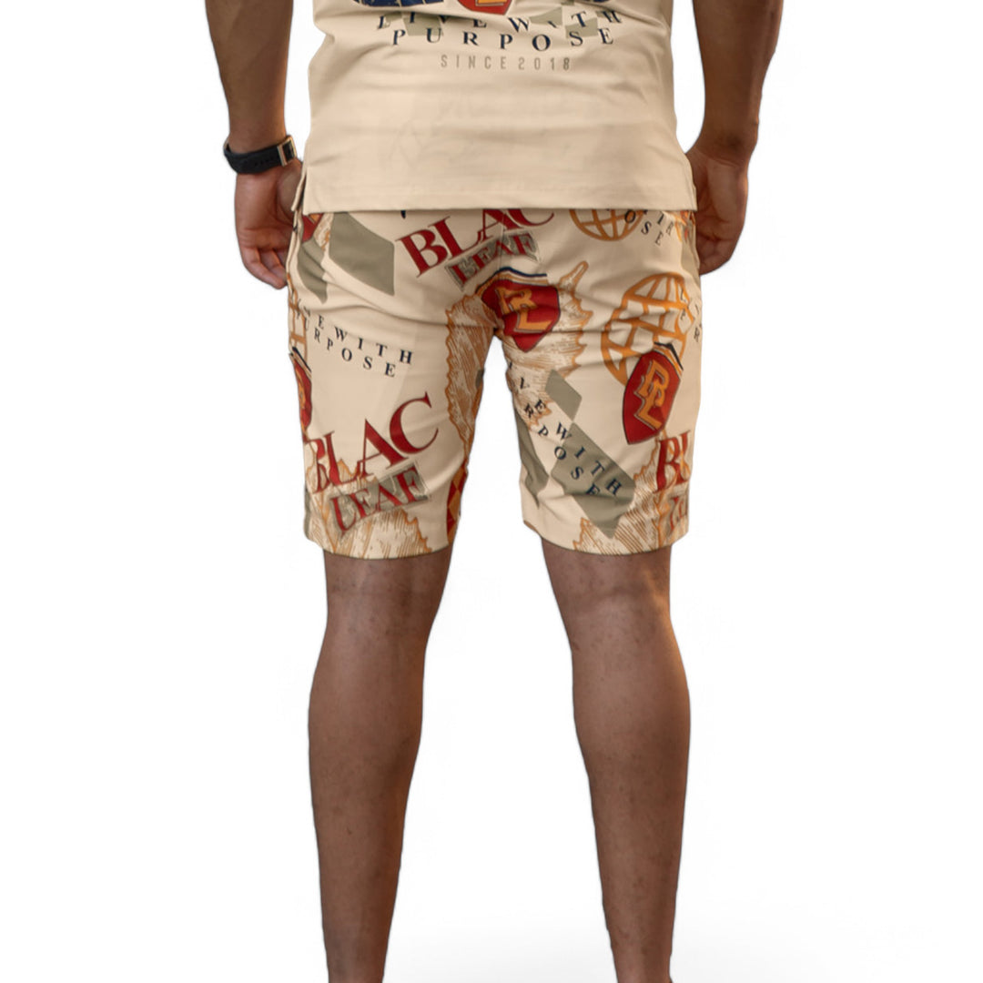 Blac Leaf Purpose All Over Print Shorts