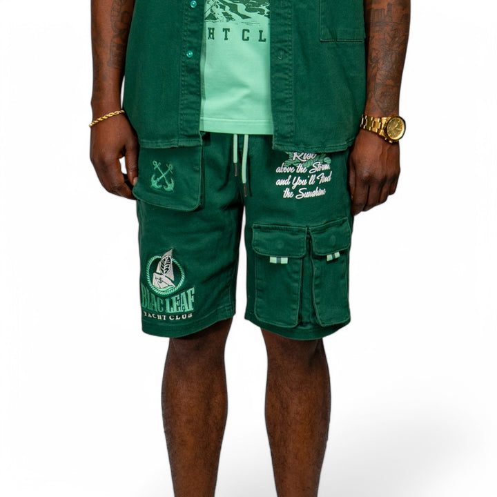 Blac Leaf Yacht Club Utility Shorts Dark Green