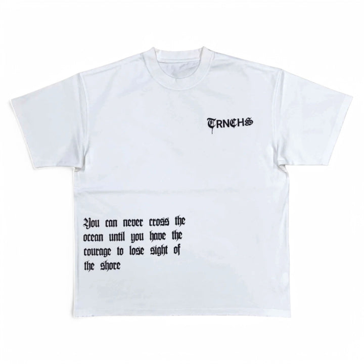 Trnchs "COURAGE" White Tee