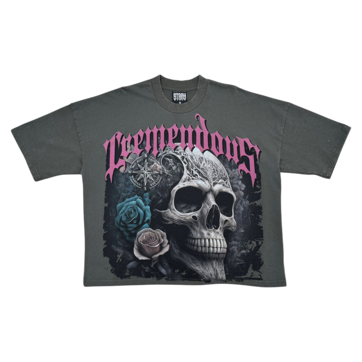 Stray Tremendous Crop Shirt Charcoal
