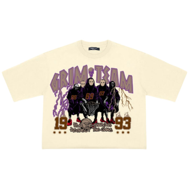 Roku Grim Team Cropped Tee Eggshell