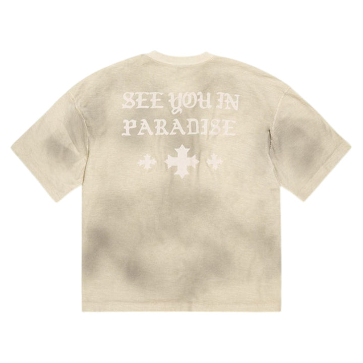 See You In Paradise Crop Tee Cream Wash