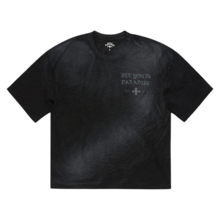 See You In Paradise Crop Tee Black Shadow