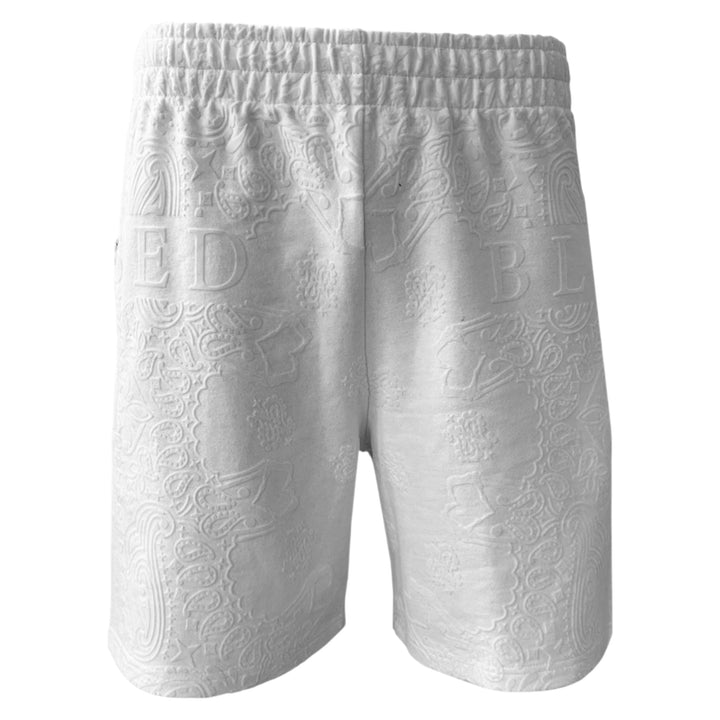 Blessed Flocking Bandana Shorts White