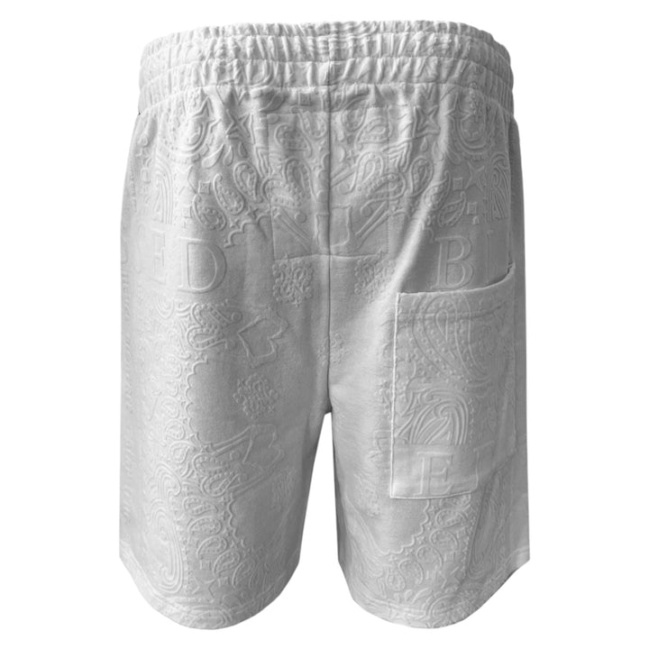 Blessed Flocking Bandana Shorts White