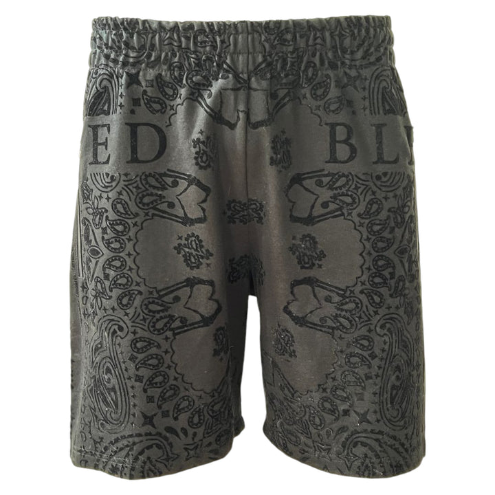 Blessed Flocking Bandana Shorts Black