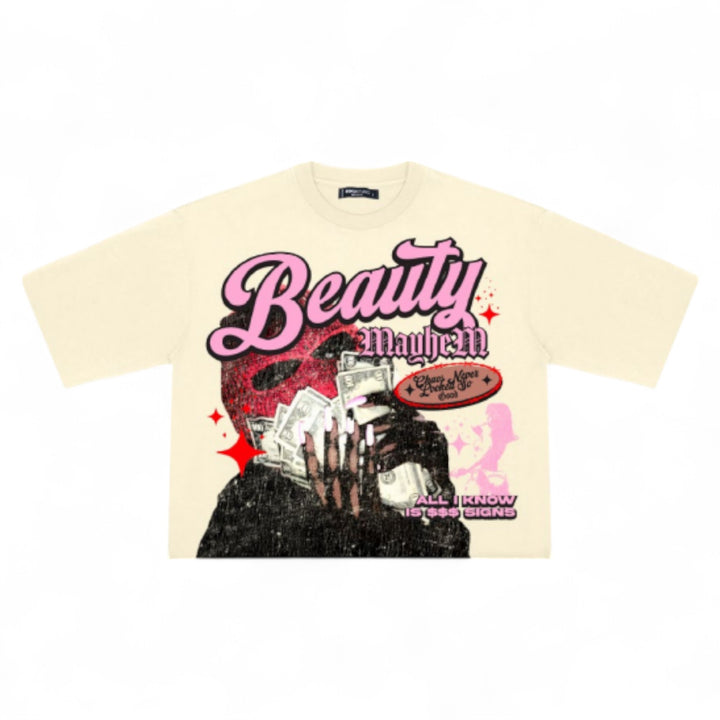 Roku Beauty Mayhem Cropped Tee Natural