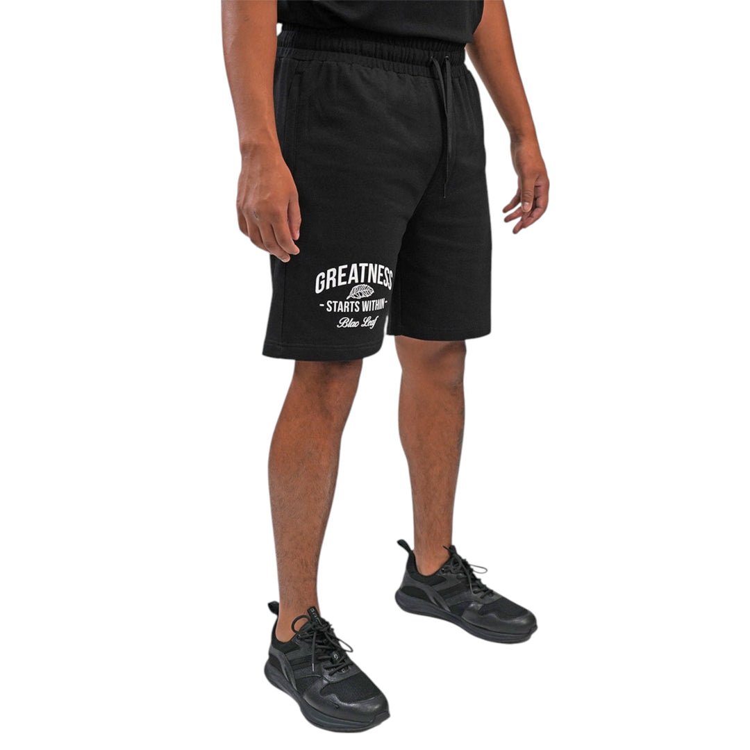 Blac Leaf Greatness Starts Within Shorts Black