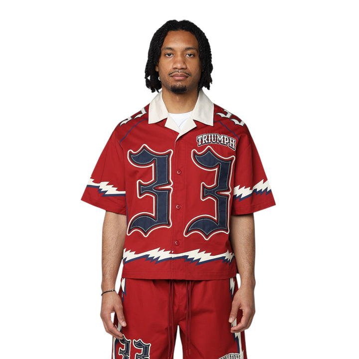Smoke Rise Triumph Crop Button Up Syrah
