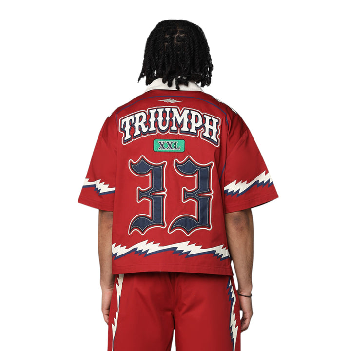 Smoke Rise Triumph Crop Button Up Syrah