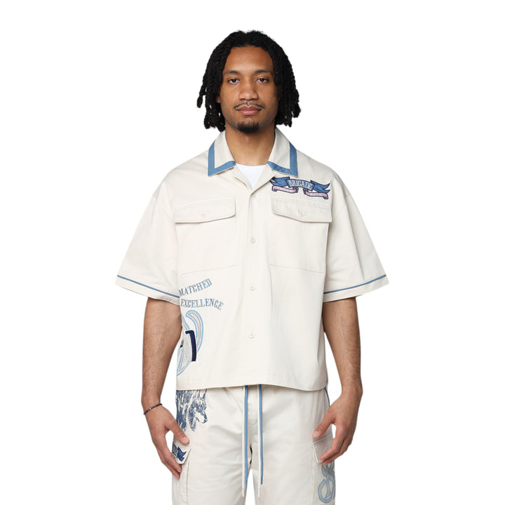 Smoke Rise Premier Crop Button Up Natural