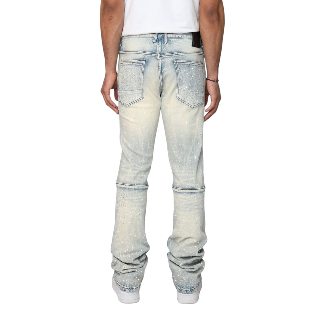 Smoke Rise All Rhinestone Jean Angel Blue