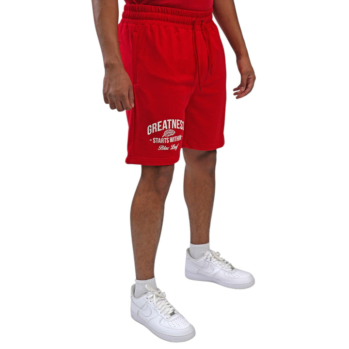 Blac Leaf Greatness Starts Within Shorts Big & Tall Red