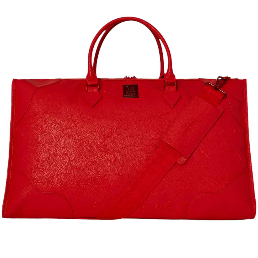 Sprayground Summer '25 JAMES GLOBAL RED PYRAMID LARGE DUFFLE