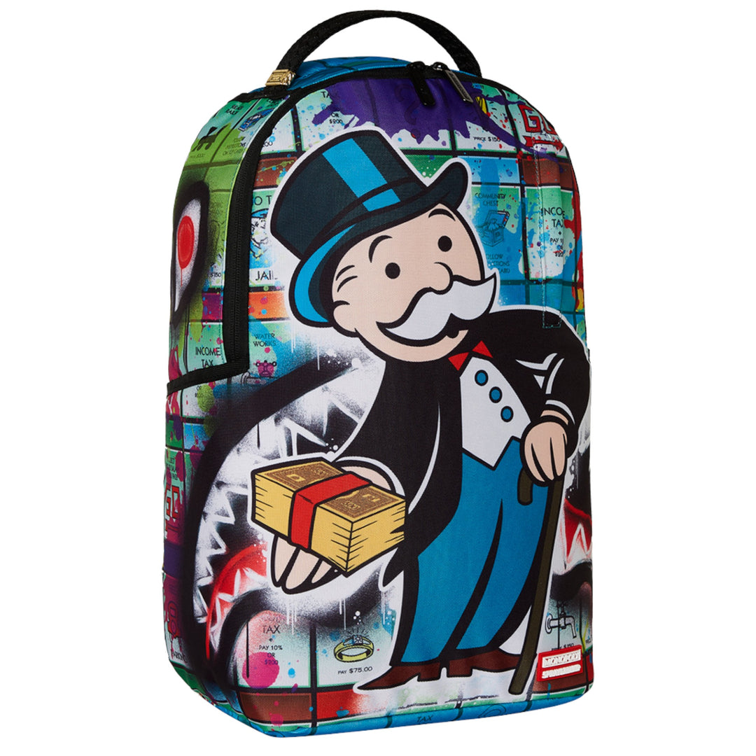 Sprayground Summer '25 MONOPOLY MAN SPRAYED BOARD DLXR BACKPACK
