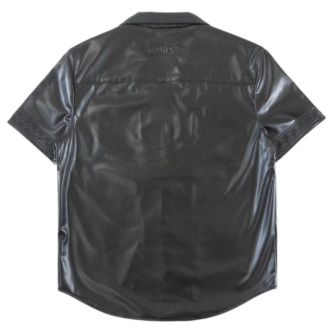 Makobi Bellucci Vegan Leather Button Up