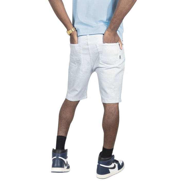 Makobi Amato Denim Short Big & Tall White