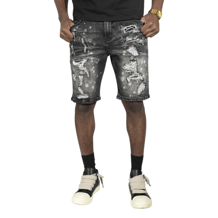 Makobi Amato Denim Short Big & Tall Black
