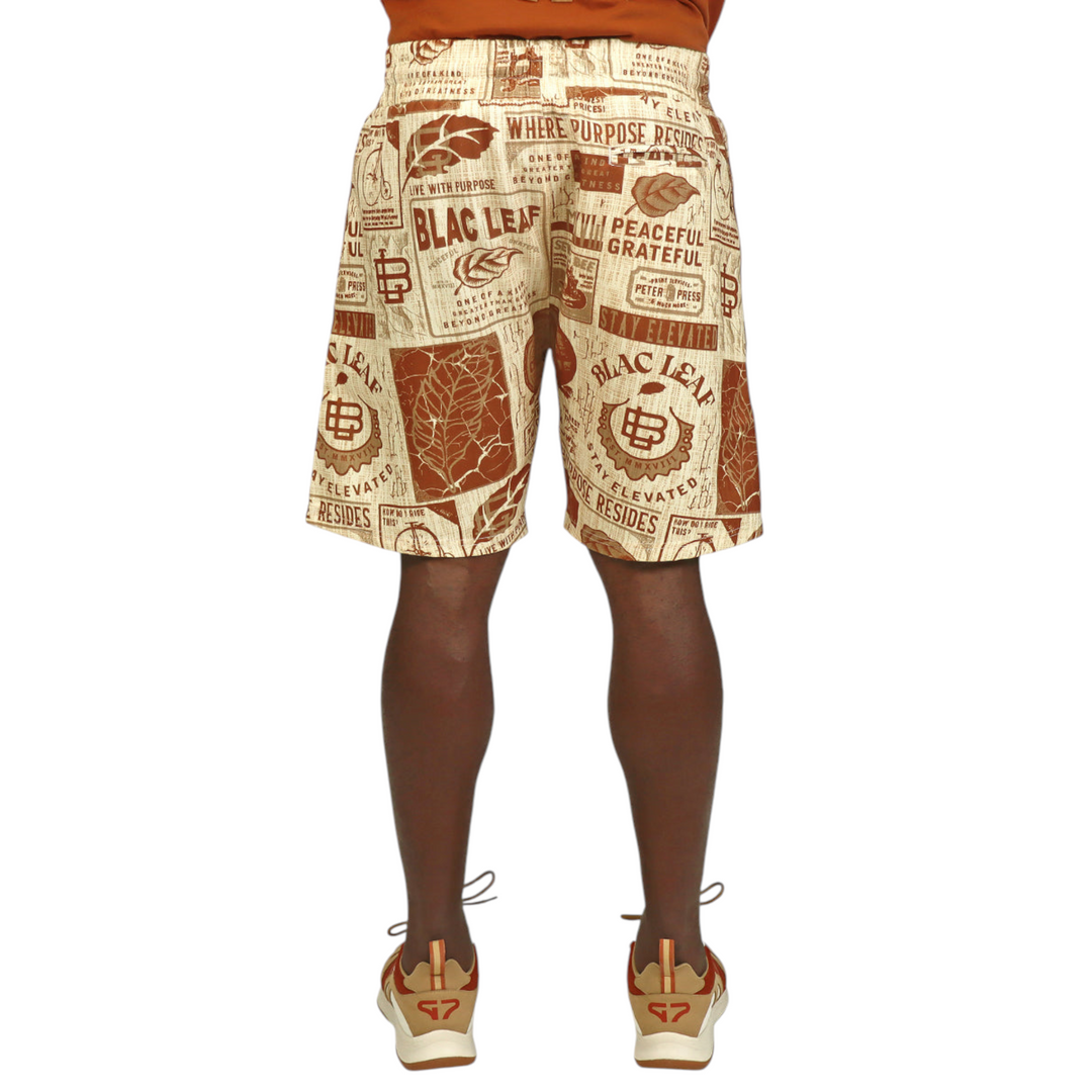 Blac Leaf Stay Elevated AOP Knit Short Big & Tall