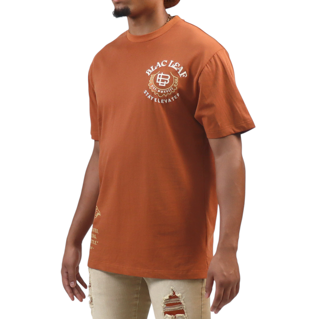 Blac Leaf Stay Elevated T-Shirt Big & Tall Rust
