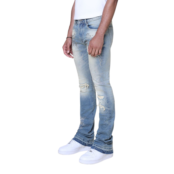 Smoke Rise Rhinestone Fashion Jean Owens Blue