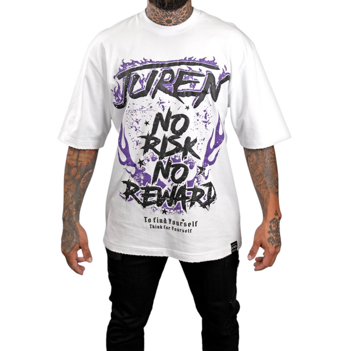 JUREN NO RISK NO REWARD WHITE SHIRT BIG & TALL