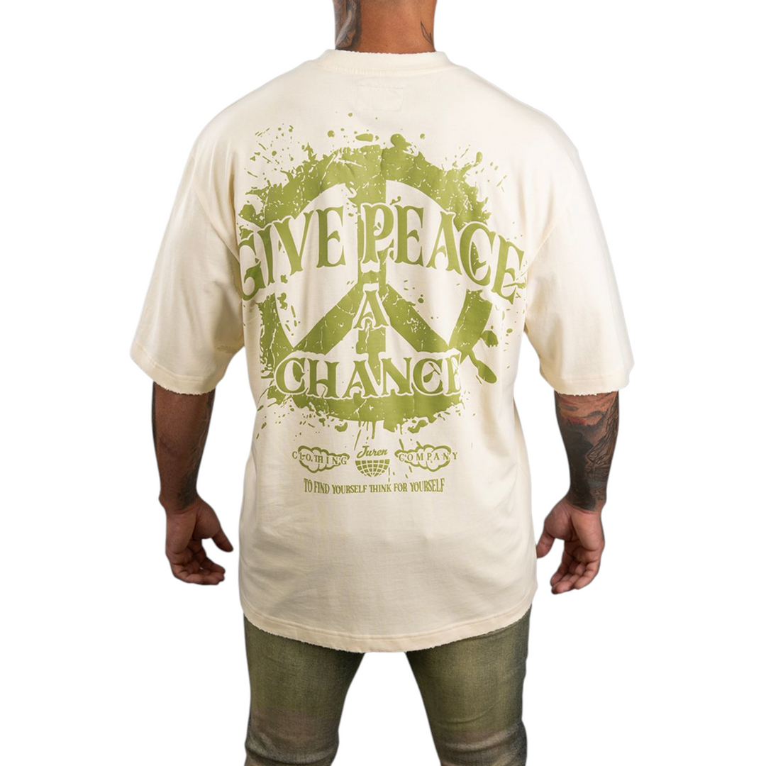 JUREN GIVE PEACE A CHANCE CREAM SHIRT
