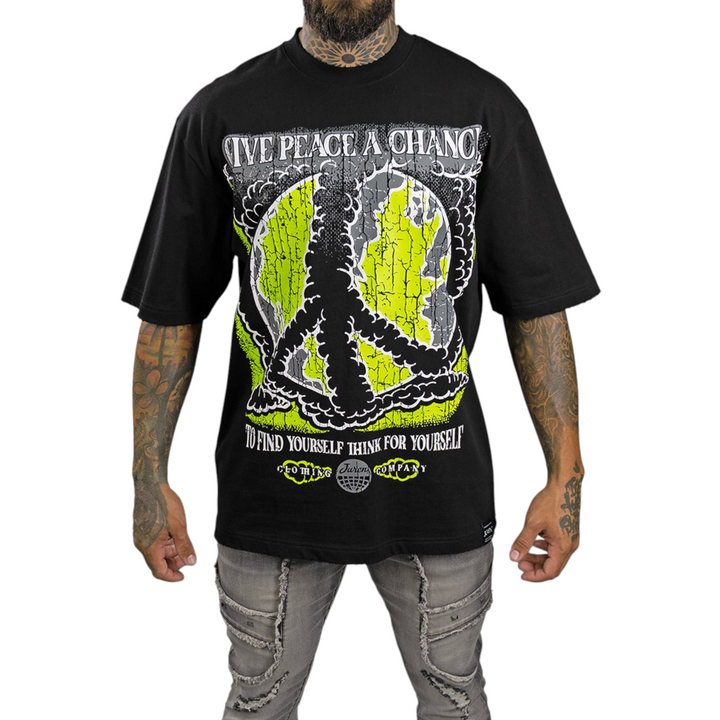 JUREN GIVE PEACE A CHANCE BLACK SHIRT