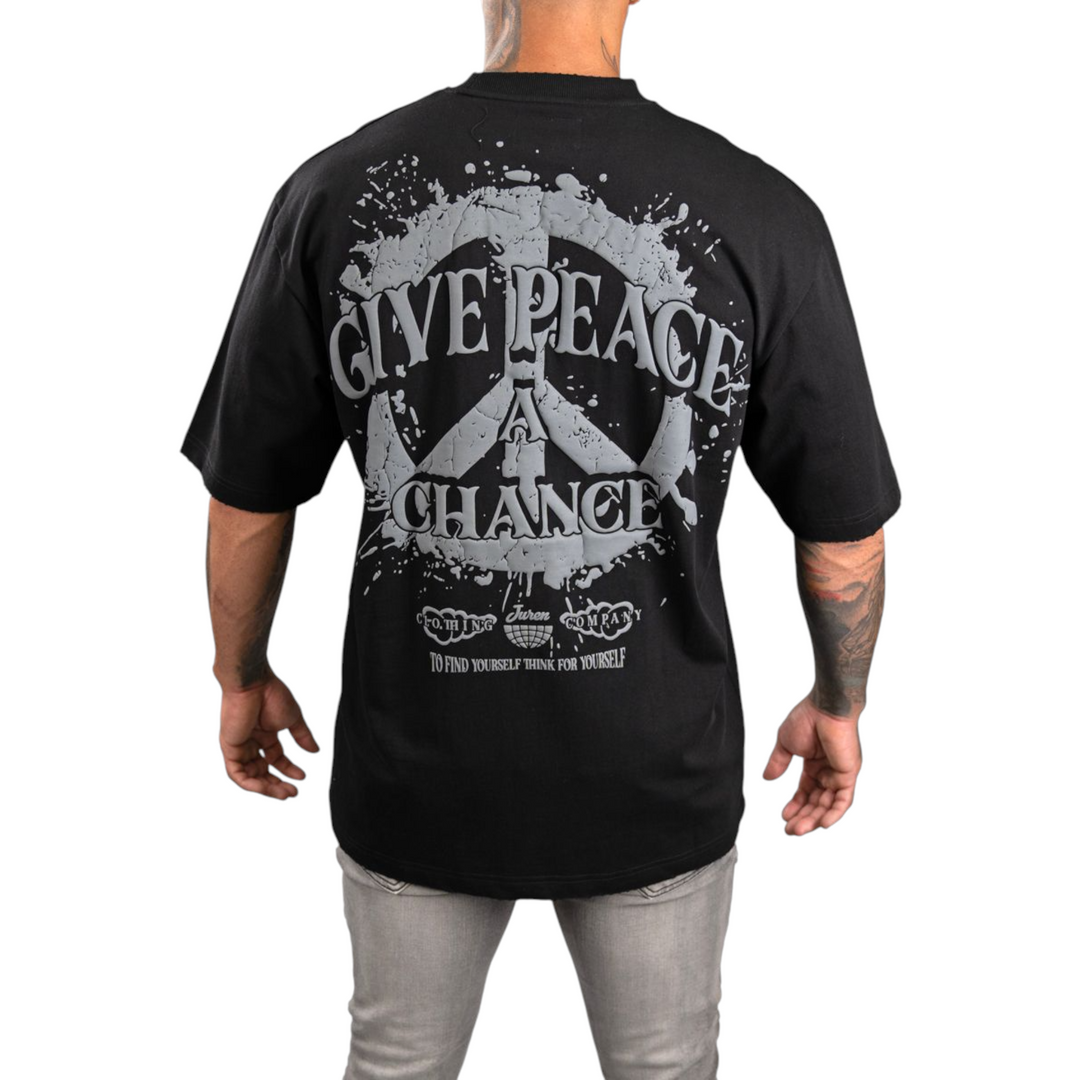 JUREN GIVE PEACE A CHANCE BLACK SHIRT