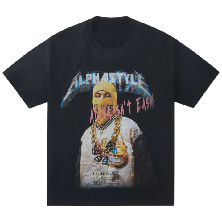 AlphaStyle Ness Vintage Tee Black