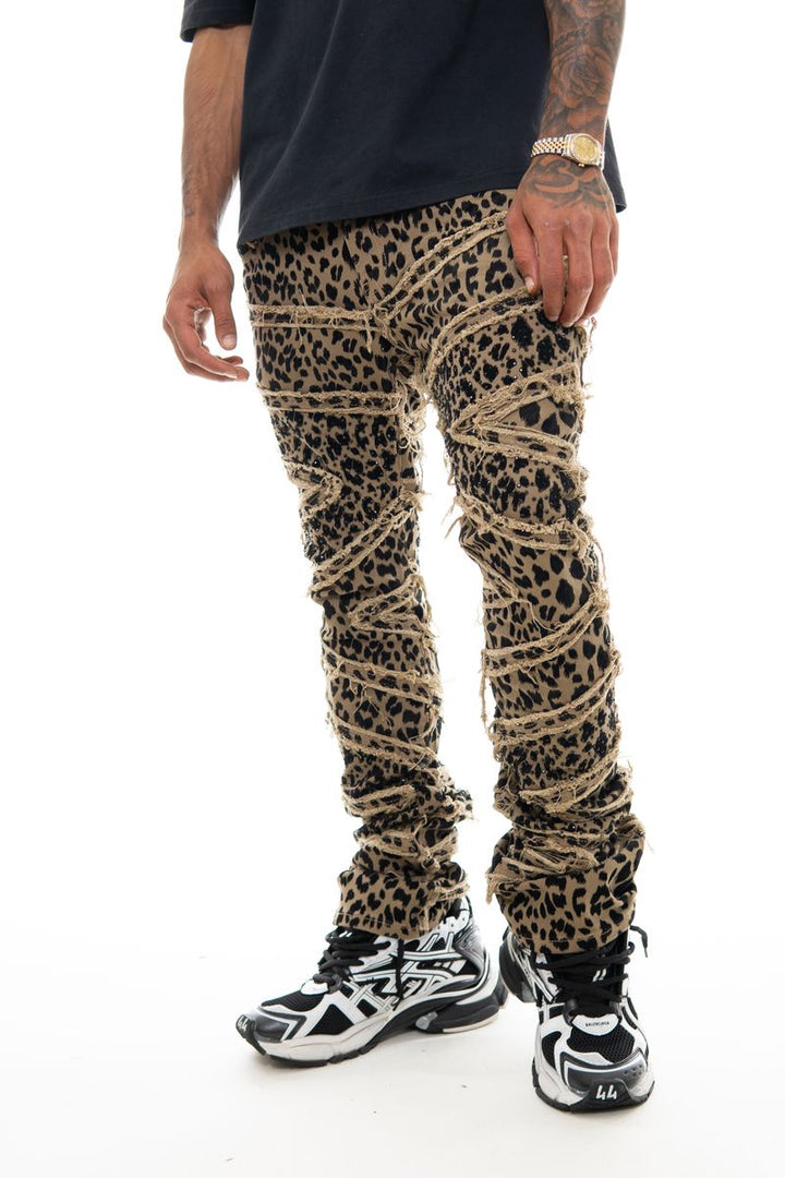 Vicious Denim Embellished Flare Brown