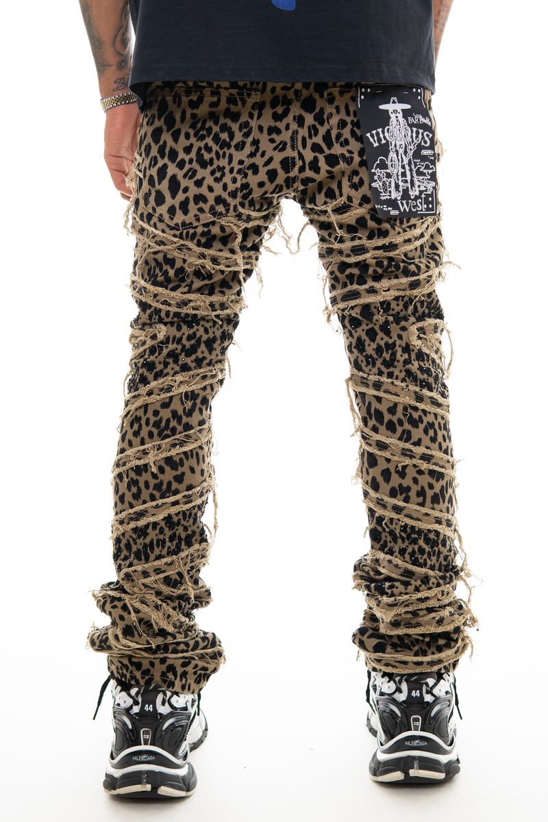 Vicious Denim Embellished Flare Brown