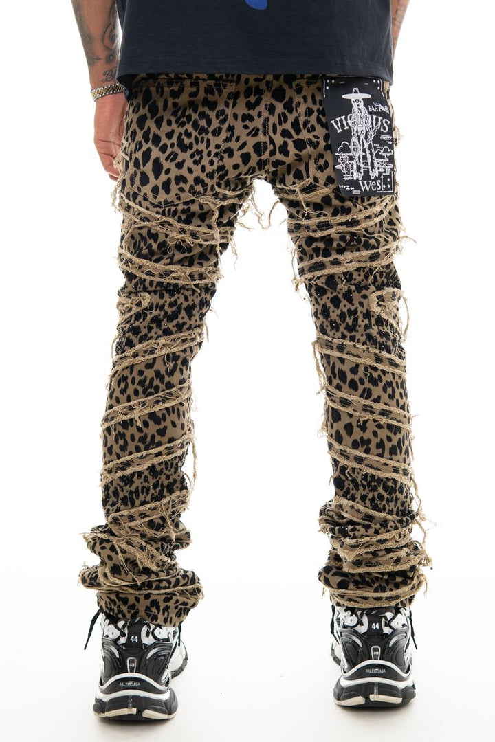 Vicious Denim Embellished Flare Brown