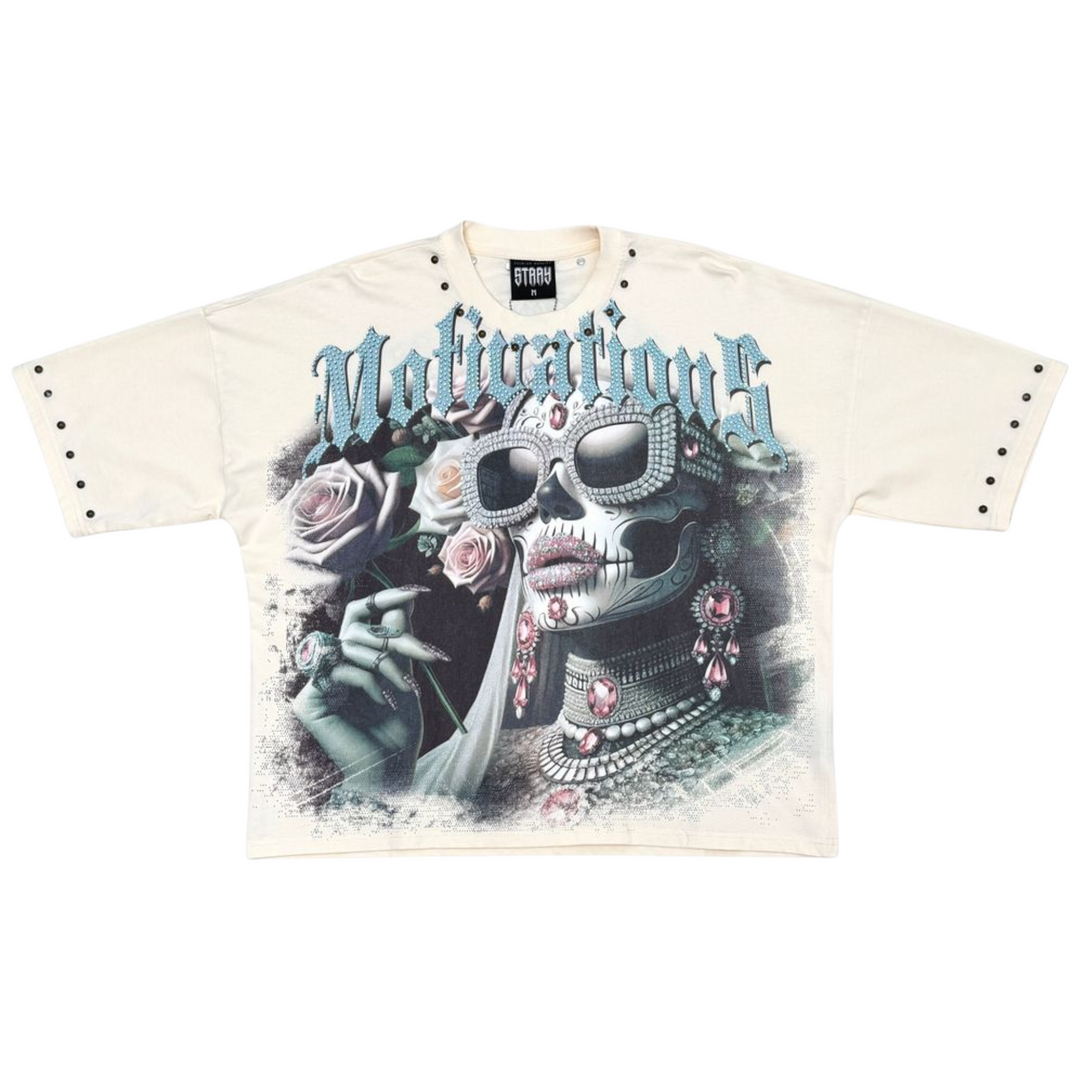 Stray Motivations Crop Tee Natural