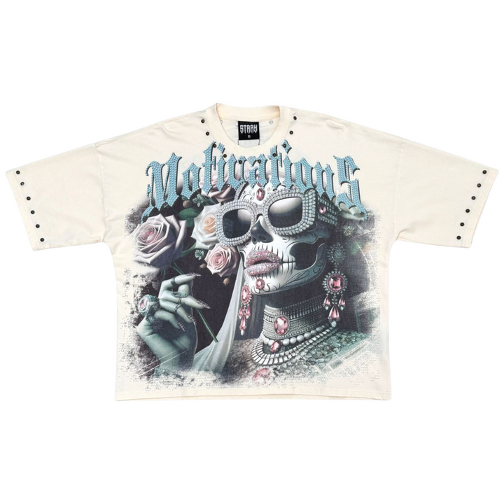 Stray Motivations Crop Tee Natural