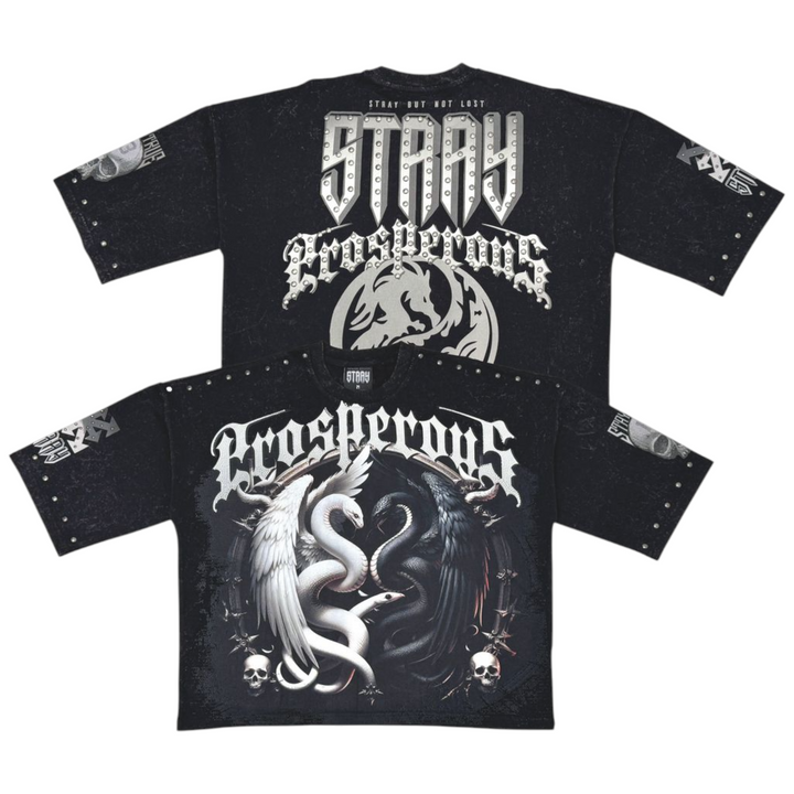 Stray Prosperous 3/4 Sleeve Tee Black