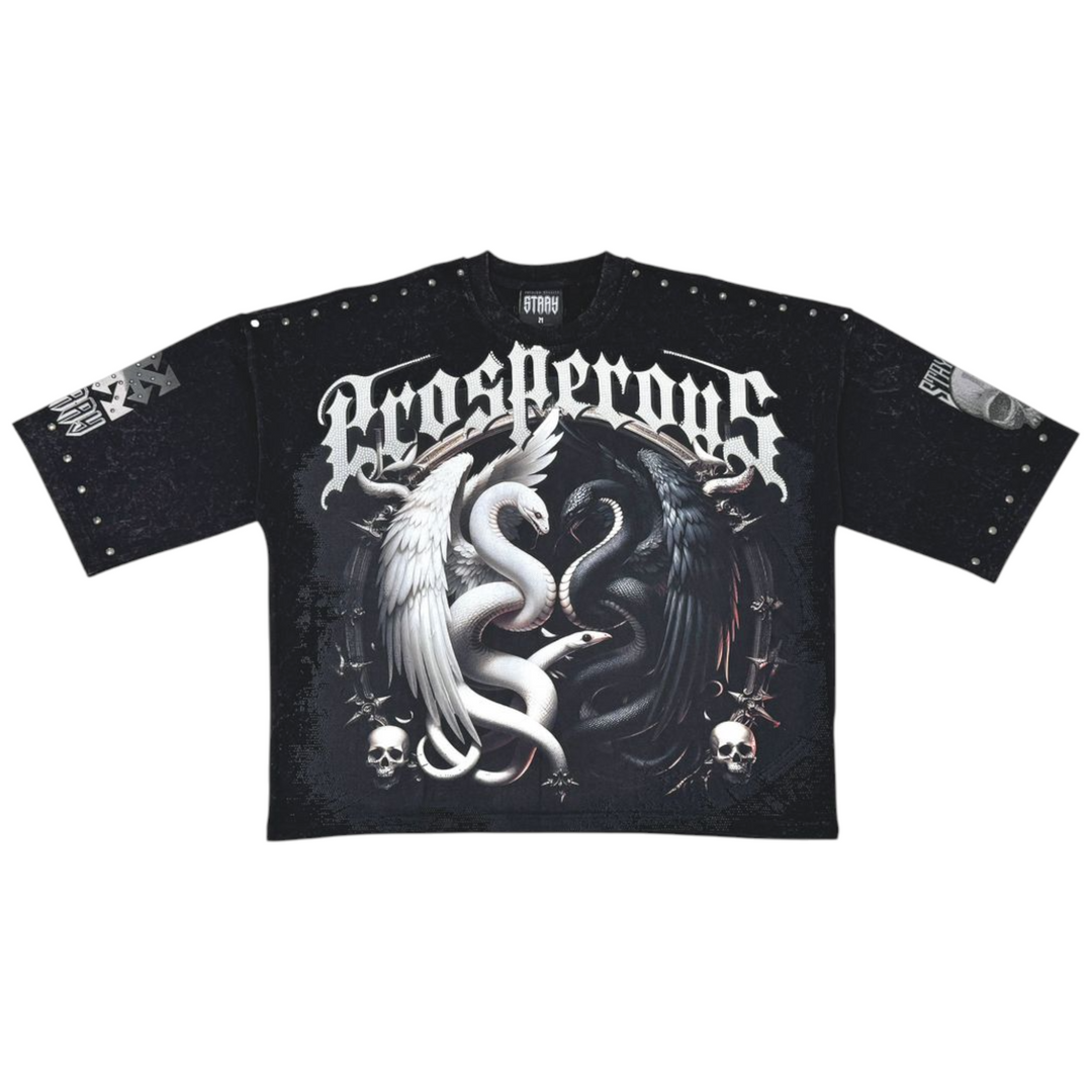 Stray Prosperous 3/4 Sleeve Tee Black