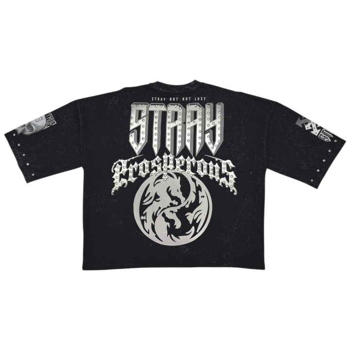 Stray Prosperous 3/4 Sleeve Tee Black