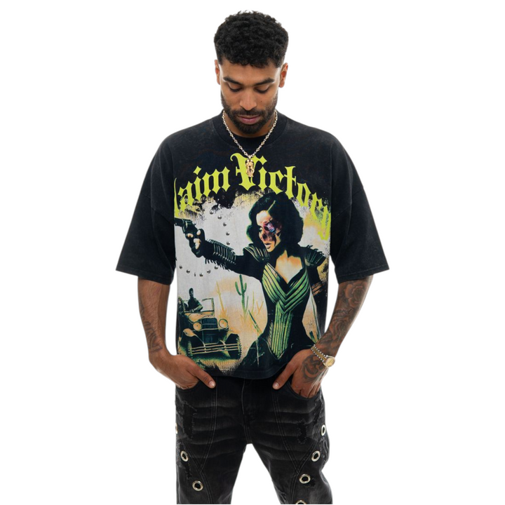 Stray Claim Victory Crop Tee Black