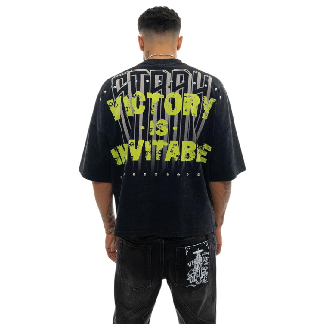 Stray Claim Victory Crop Tee Black
