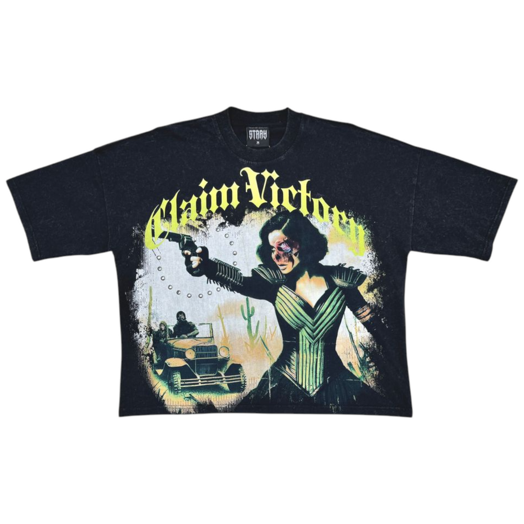Stray Claim Victory Crop Tee Black