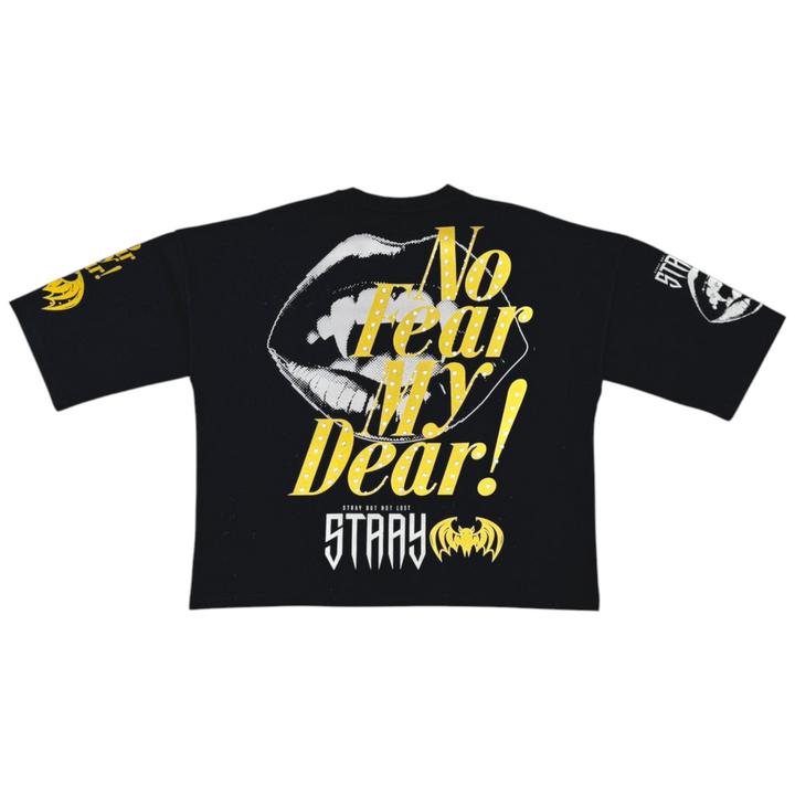 Stray No Fear 3/4 Sleeve Tee Black