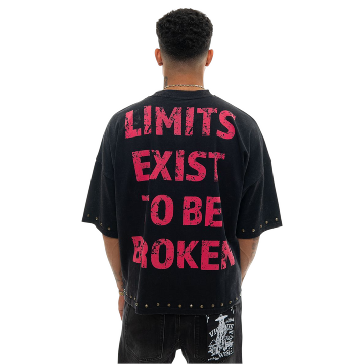 Stray Boundaries Crop Tee Black